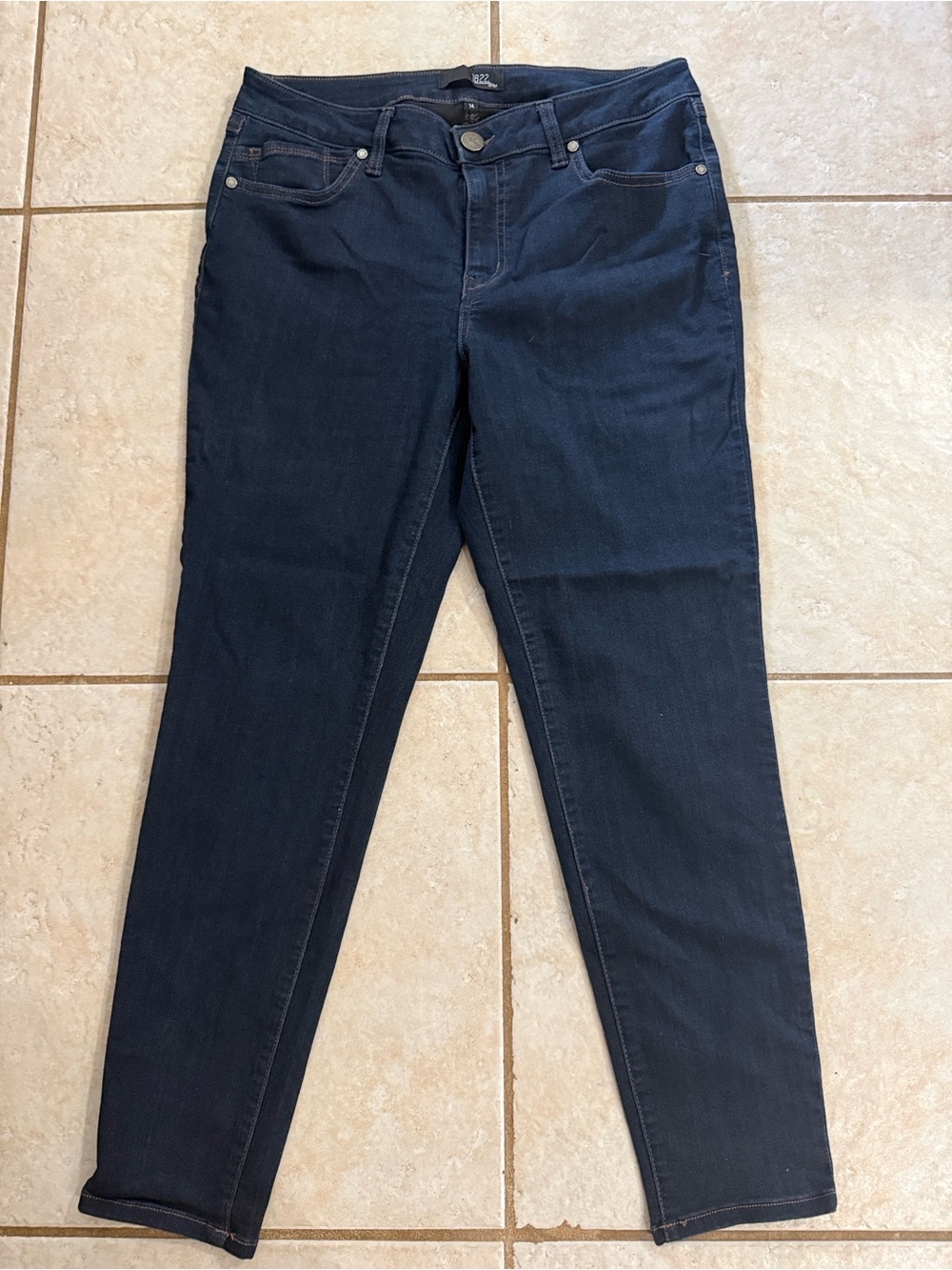 1822 Denim Dark Blue Skinny Jeans - Slim Stretch Fit